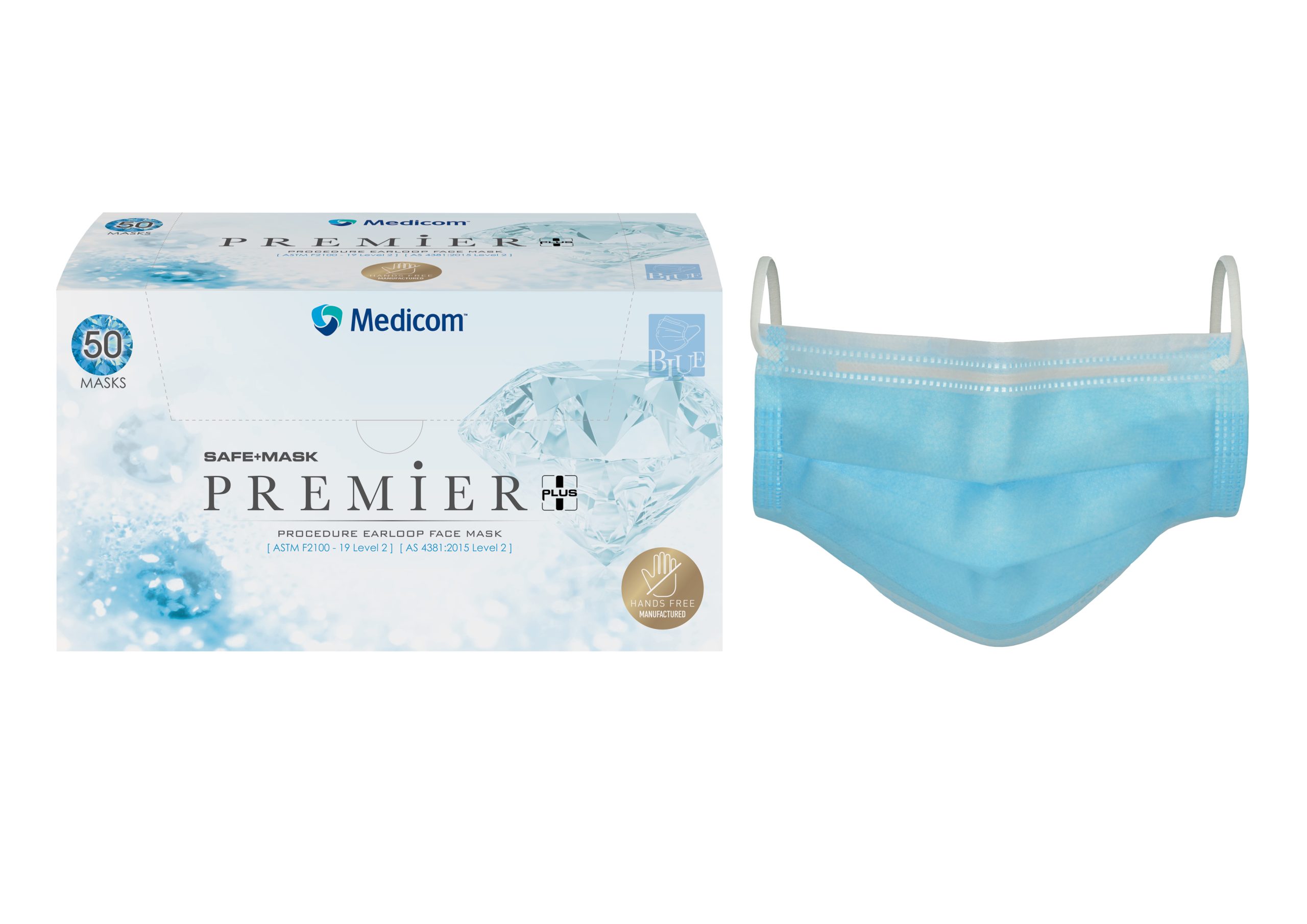 Safe+Mask Premier Procedure Earloop Masks - Level 2